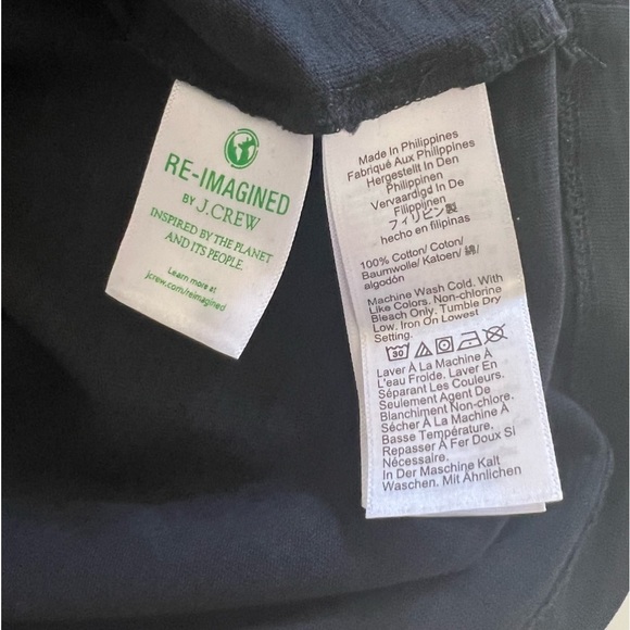 J. Crew Organic Slub Size Small Black Short Sleeve Scoop Neck T-shirt - Picture 5 of 7